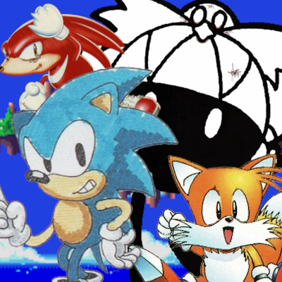 hey there, buddy! my name is SONIC THE HEDGEHOG! here are my friends on angel island!